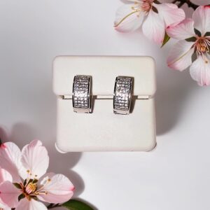 Hoops With Diamond Inlays