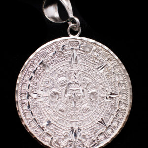 Sterling Silver Aztec Calendar Pendant