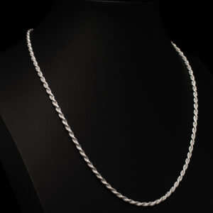 9.25 Silver Rope (Torzal) Chain Necklace 2.7mm